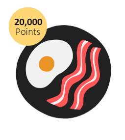 Eggs and bacon in a dish