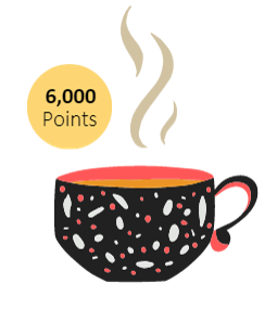 Coffee cup and reward